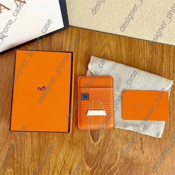 Designer Hi Quality Magnetic Leather MagSafe Card Holder Phone Case All Fitted Luxury Universal Mini Wallet Work ID Bank Credit Bus Cover With Box Man Woman