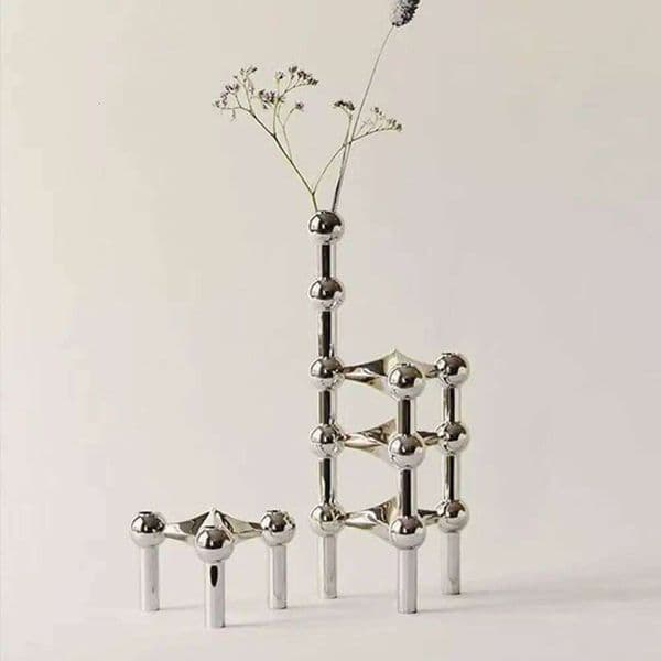 Valentine's Day Metal Candlestick Small Holders Solid Color Candelabra Durable Table Rack Useful Home Supplies Retro Candle Shelf 26Y0114