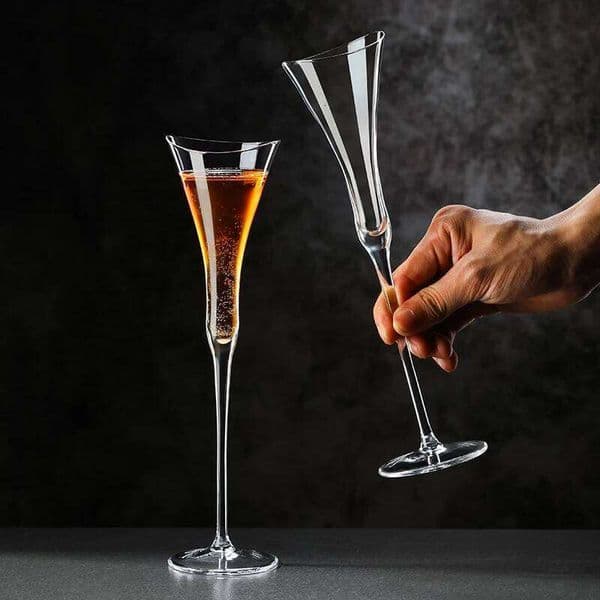 Valentine's Day 1PC Crystal Sparkling Wine Goblets Cinched Waist Wide Mouth Creative Champagne Cocktail Glasses 26H0114