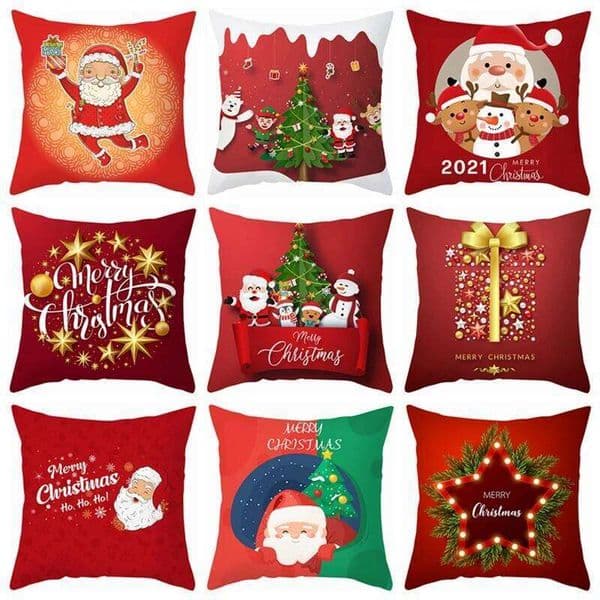 Valentine's Day 45*45cm Red Merry Cushion Cover Pillowcase 2024 Christmas Decorations For Home Xmas Noel Ornament New Year Gift 2025 26H0113