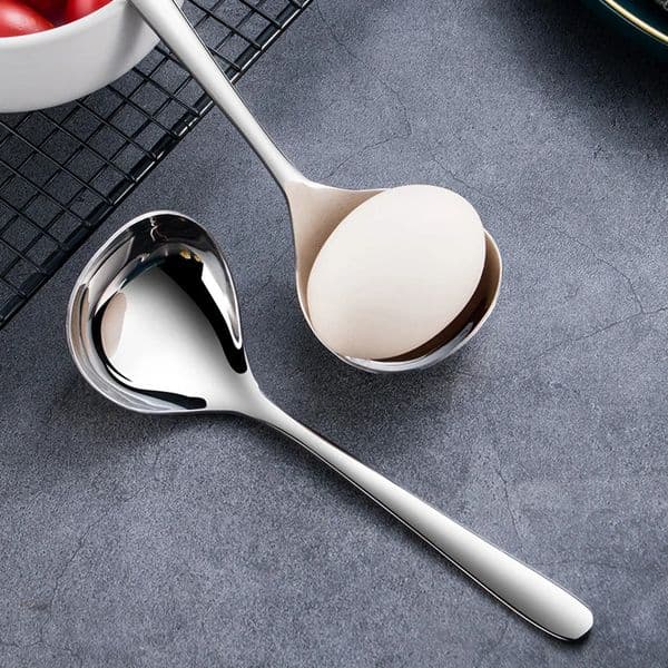 5pcs1pc 304 Stainless Steel Spoon Soup Rice LongHandle Tableware Set Kitchen Utensils 260113BJ