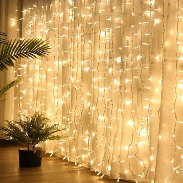 9x3/12x2m Christmas Lights Garland LED Curtain Icicle String Light Fairy Wedding Lighting Decoration Home Windows Party Garden designer luxury Valentine's Day