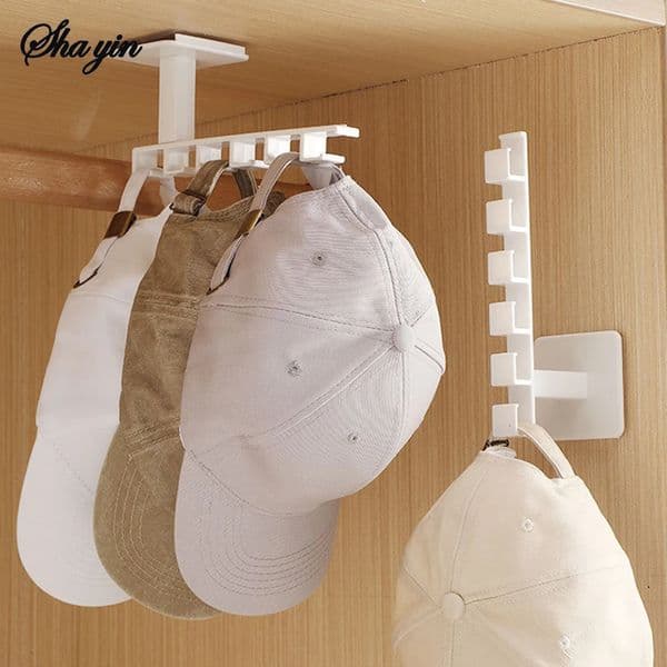 Lshaped hat hangerno drilling wall mounted hair accessory storage rackmultifunctional rackHat organizer 260113