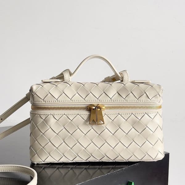 designer cross body vanity case women genuine leather calfskin purses with detachable strap zipper closed small shopping handbag mirror quality bags