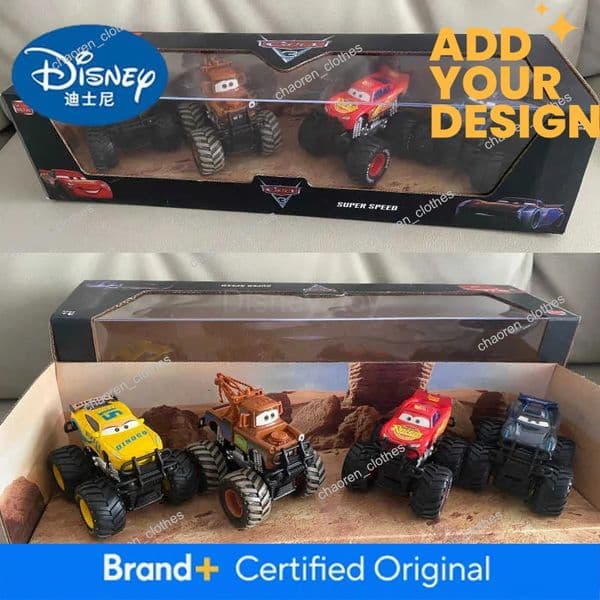 Designer toy Disney Pixar Off Road Vehicle Pullback Cars 4pcs/set luxury car Lightning Mcqueen Alloy Car Model Set Kids Birthday Gift Toys Y240331