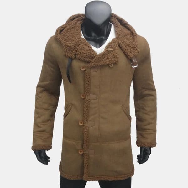 Jacket Mans Clothing Winter Biker Style Fleece Liner Jackets Male Streetwear Outerwears Faux Fur EU Size 260113