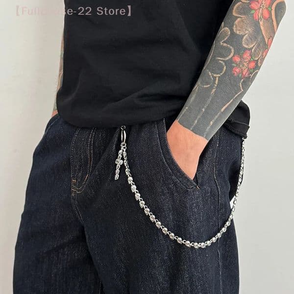 MAX-22Vintage Metal Rock Punk Keychains Chain Women Men Skull Goth Pants Waist Belt Chain Jeans Jewerly Accessories 260109