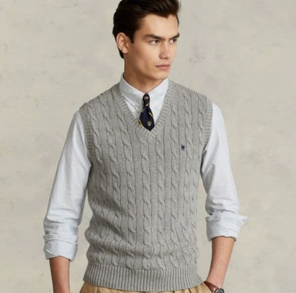 2026 Men's pullover sweater designer polo shirt knitted vest pullover sweater men's and women's autumn and winter luxury casual round neck warm sweater vest a3