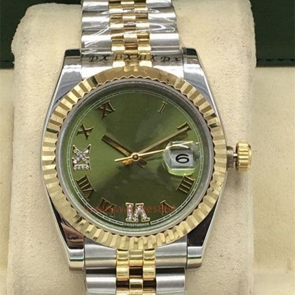 High quality Latest automatic size 36 sapphire lens stainless steel waterproof ladies mechanical watch free of postage