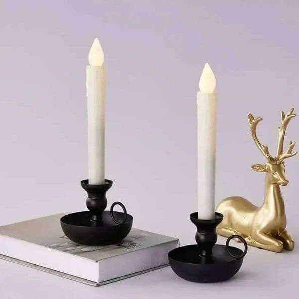 Valentine's Day 1Pc Iron Candlestick Stand Vintage Retro Style Classic Look Taper Candle Holder For Wedding Decoration Accessories 26Y0114
