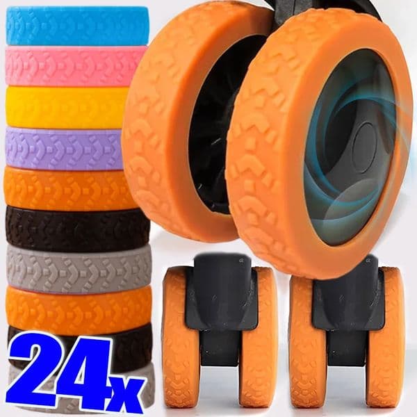 2-24Pcs Luggage Wheels Protector Silicone Wheels Caster Shoes Travel Luggage Suitcase Reduce Noise Wheel Guard Cover Accessories 260109