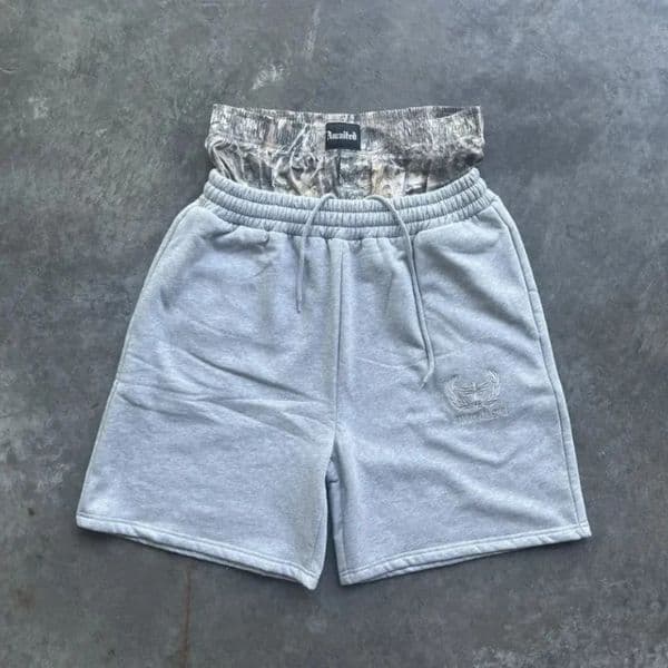 Y2K Retro Shorts Camouflage Pattern Double Waist Embroidered Streetwear Men Women Harajuku Hip Hop Casual Boxer Sports Shorts 260114
