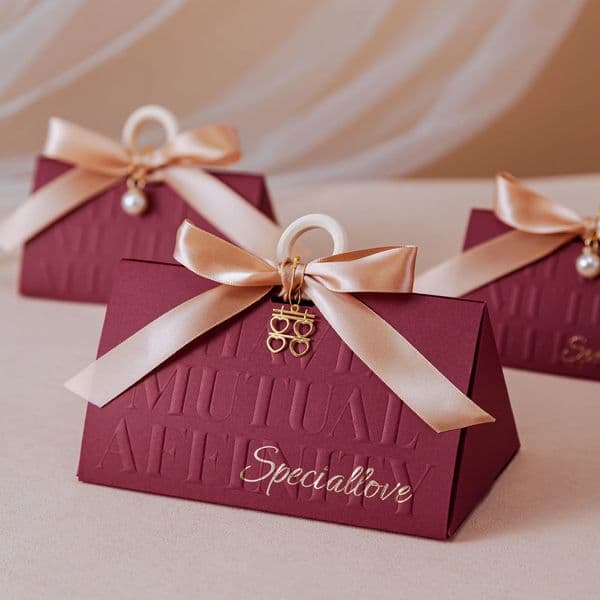 Special Love Gift Box with Ribbon for Wrapping Cookies and Candy Box Sweet es Happy Wedding Party Decor Bridal Shower 260114
