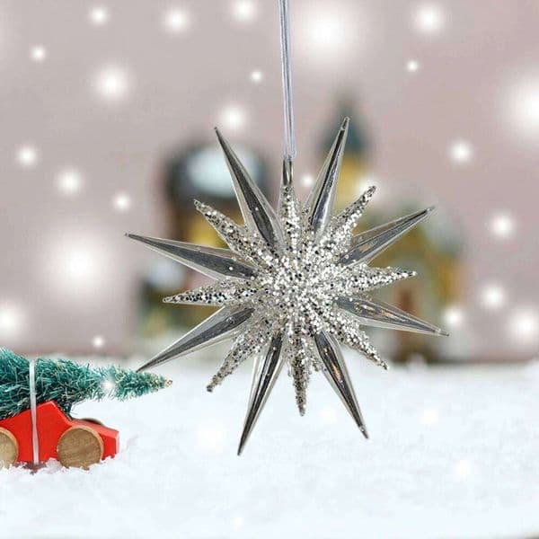 Valentine's Day Christmas Tree Ornaments Glittering Snowflake Santa Claus Reindeer Hanging Decorations for Festive Home Party Decor 26W0115