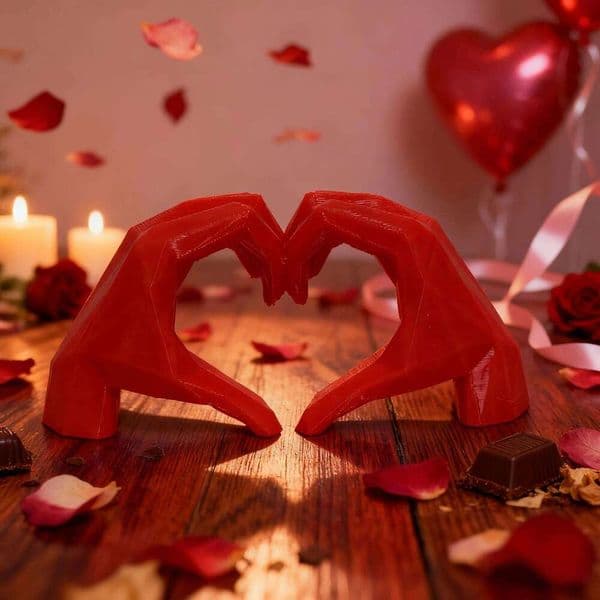 Valentine's Day Valentine's Day gift, Hand-shaped sculpture ornament, the hands form heart full of ingenuityIt serves as a romantic 26W0115