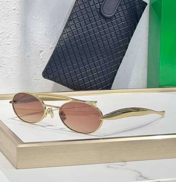BV1386S High Version Sunglasses for Men and Women, Oval Frame, Sardine Leg, UV Protection, Eye Protection