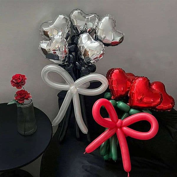 Valentine's Day Love bouquet heart-shaped aluminum foil balloons, birthday romantic surprises, decoration atmosphere, DIY photo prop 26W0115