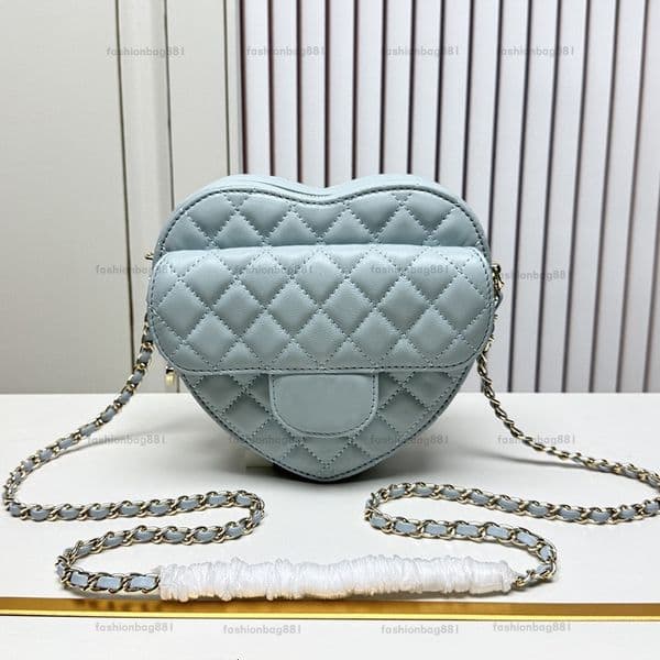 Love Makeup Bag Designer Womens Shoulder Genuine Leather Checkered Pattern Gold Hardware Metal Zipper Matelasse Chain Luxury Handbag Crossbod Evening bags