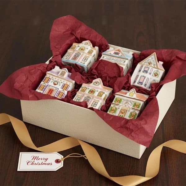 Holiday Village Spice House Set Mini Christmas Gingerbread Houses Jars Festive Decor Kitchen Countertop Candle 260114