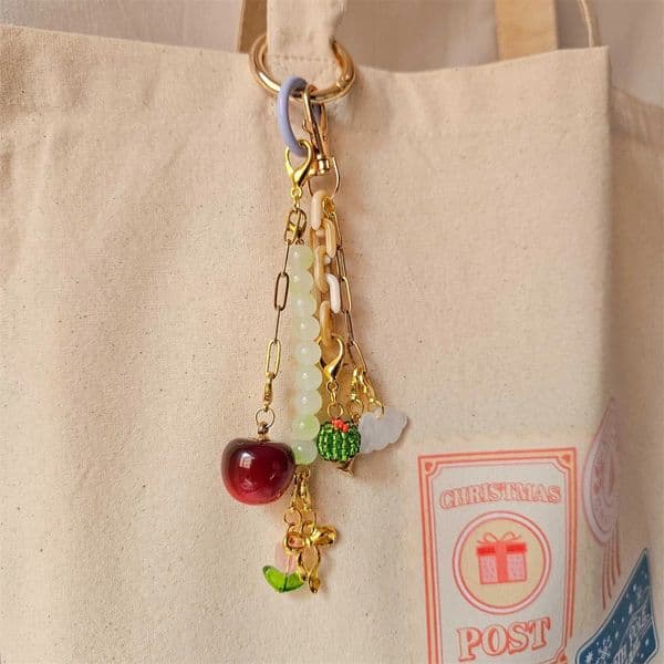 Fashionable simple and keychain DIY bag pendant with brooch charm womens accessories260109BJ