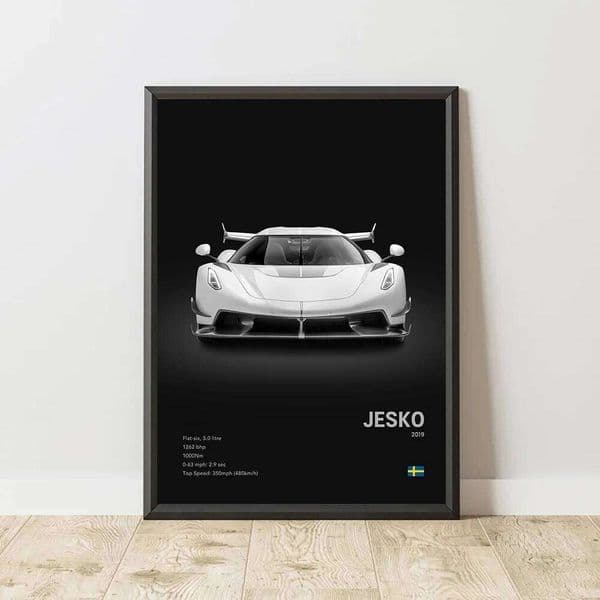 2026 Famous Cars JESKO Canvas Wall Art Print Poster AGERA RS Decorative Mural Modern Home perfume Decor Birthday Gift cologne Unframed Free Shipping