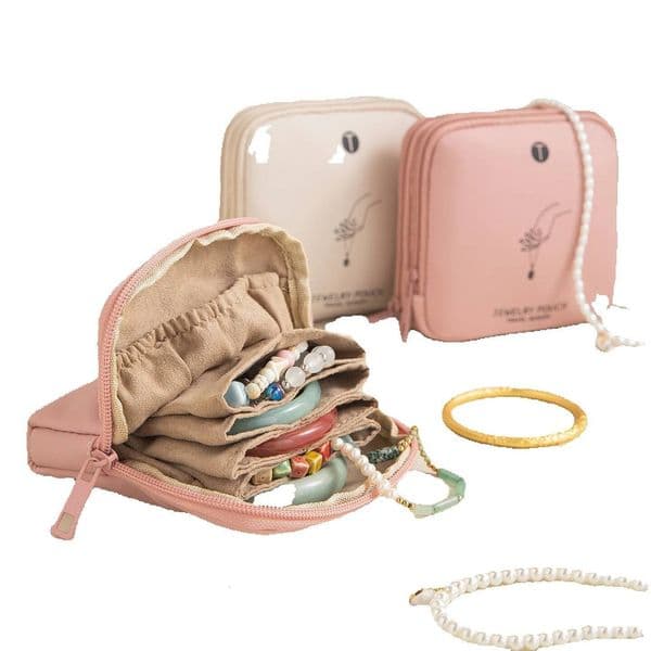 Source Portable Jewelry Bracelet Necklace Earrings Ring Handheld Large Capacity Organizer Storage Bag New Product