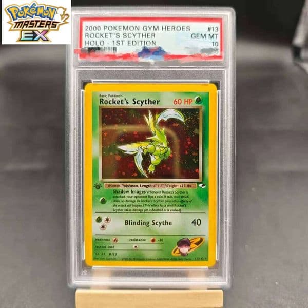 DIY PTCG 2000 POKEMON GYM HEROES ROCKET'S SCYTHER 13/132 Collection Copy 10Points Rating Card Anime Game Gift L260114