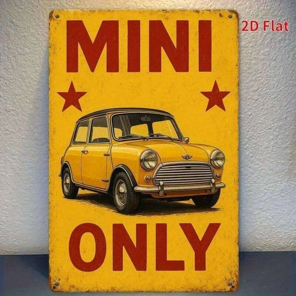 1pc Vintage Mini Metal Wall Sign - Retro Tin Logo Art with Bold Red Lettering & Stars, Rustic Iron Home for Car Decor 26W0115