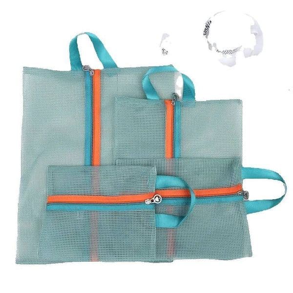 Home Travel Organizer Clothing Dormitory Storage Four-Piece Set Luggage Classification Mesh Bags