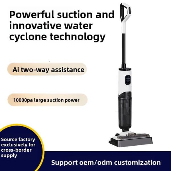 Cross-Border Household Wireless Scrubber Vacuum Mop Combo High Suction Self-Cleaning Smart Display Mopping Floor Cleaning Machine