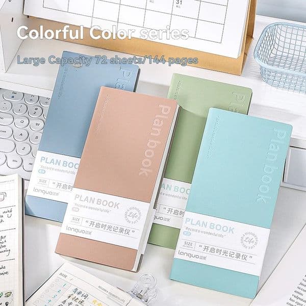2PC Schedule Book Daily Plan Book One Page Per Day Work Calendar Notepad Efficiency Manual 260114BJ