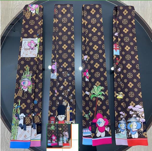 40style Newest Classic Twilly Headband Fashion Bag Scarfs Designer Scarf for Women Hair Thin Scarves Neck Tie 120-8cm