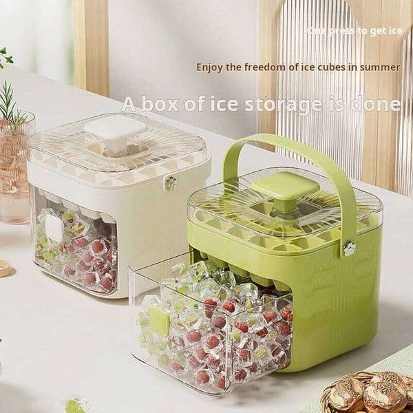 Valentine's Day Press grids cube mold box frozen ball handy gadget grinding tool large capacity ice storage for home 26H0115