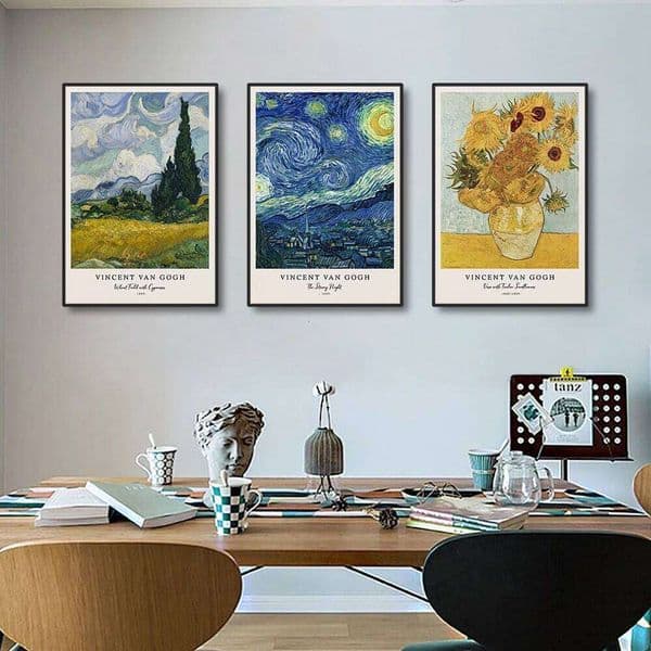 Vincent Van Gogh Writings Prints and Posters Great Work The Starry Night Canvas Painting Decorations for Living Room Wall Art 26L0115