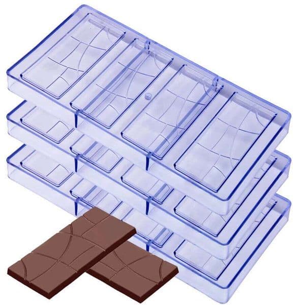 Valentine's Day 4-Hole Grain Styles Transparent Plastic Chocolate Molds DIY Candy Making Decoration Tools Household Kitchen Baking A 26Y0115