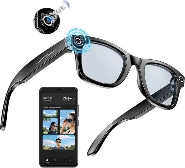 2026 AI Smart 4K HD Camera, BT Call, 800W Anti-Shake Camera Glasses With Video Recording Dual Mic, Simultaneous Interpretation/Gpt Identify Objects