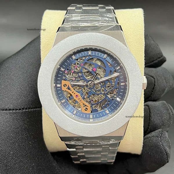 Hollow Business Automatic Mechanical Movement Men Designer Mens 41MM All Stainless Steel Sports Watch Montre De Luxe 27