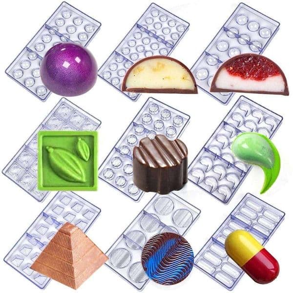Valentine's Day Mold Polycarbonate Chocolate Candy for Baker Trays Pans Confectionery Bakery Baking Pastry Tools 26Y0115