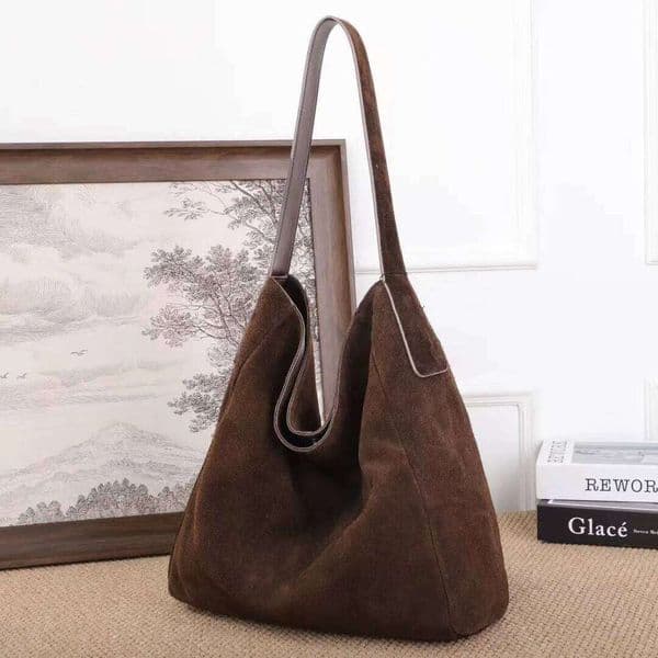 Soft Suede Cow Leather Women's Shoulder Crossbody Bags Luxury Designer Brand Ladies High Quality Large Tote Bag Autumn Winter JINXIANGGUO