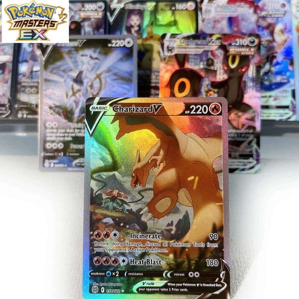 Brilliant Stars PKM Cards PTCG6-F GX Rainbow Charizard Arceus V Umbreon VMAX Rare Collection Battle Toys Gifts for Hobbies L260114