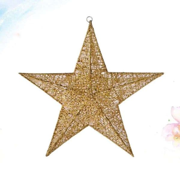Valentine's Day 30Cm Christmas Hanging Pentagram Star Shiny Pendant Decorative For Home Garden Party Festival Decoration Gift Family 26W0115