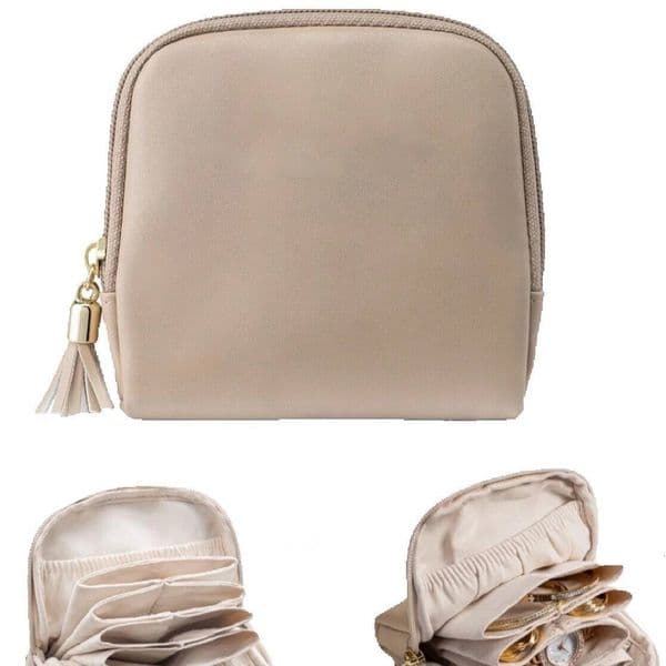 In Stock Exquisite Jewelry Storage Cosmetic Bag Tassel Zipper Ring Pendant Lipstick Pouch Bracelet