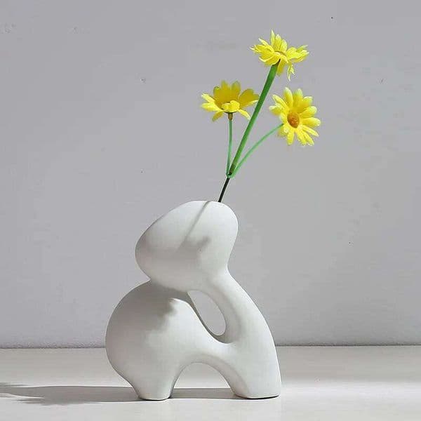 Valentine's Day Ceramic Vase Arrangement Dried Flowers Nordic Style Ins Simple Creative Hydroponic Flower Set Living Room Home Decor 26Y0115
