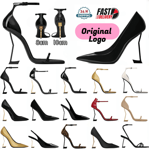 Luxury Paris Dress Shoes Women Designer High Heels Sandals Opyum Pumps Stiletto Brand Heel Leather Suede Open Toes Party Wedding Office Woman Sneakers Size 35-43