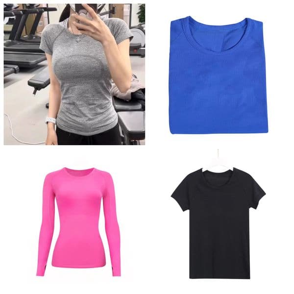 Align Women's Yoga short sleeve long sleeves Solid Color Nude Sports Shaping Waist Tight Fitness Loose Jogging Sportswear Women's High Quality