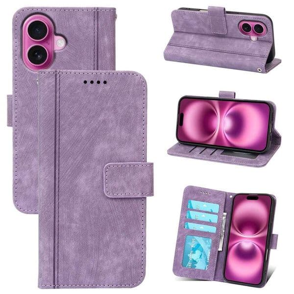 Suitable for Apple 16 Leather iPhone 15 Flip Cover 12 Pro Max Stand Magnetic Phone Protective Case