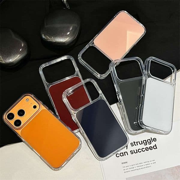 Transparent Frame Original Camera Color Hard Case Compatible With Iphone 13/14/15/16 Pro Max 17Pm