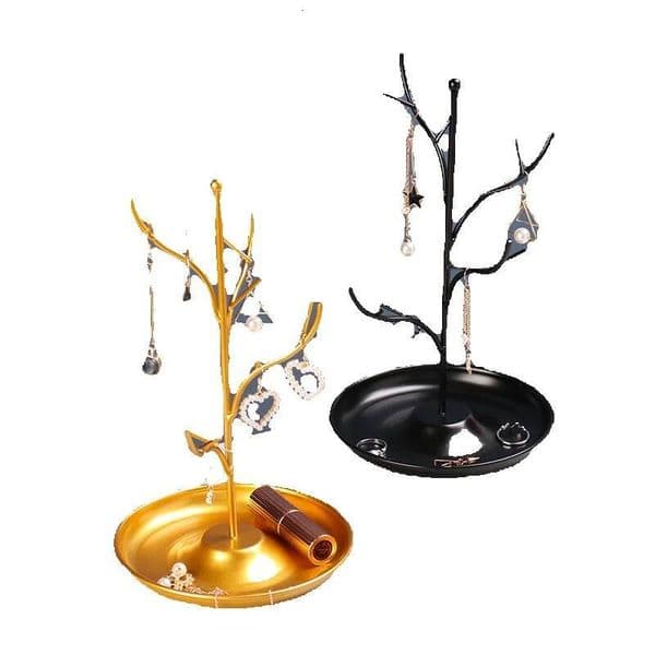 Cross-Border Modern Light Luxury Iron Art Stand Girl Desktop Earrings Rings Necklaces High-End Storage Jewelry Rack Ornament