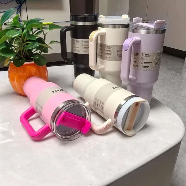 2026 New 40oz new double-layer stainless steel straw cup outdoor sports, car use, office, suitable for hot and cold drinks 26Y0116