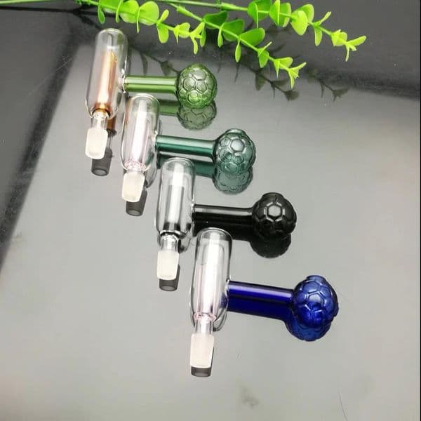 Mini Hookah Smoking Pipe Colorful Metal Color football filter glass boiler pipe accessories 10mm